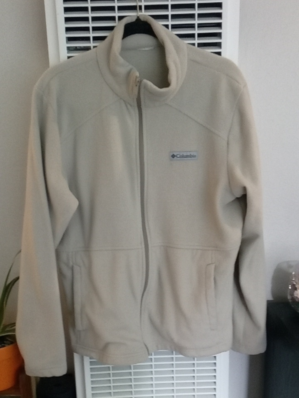Columbia Men’s Light Cream Fleece Full-Zip Jacket
